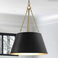 Farmhouse Matte Black Large Pendant Light