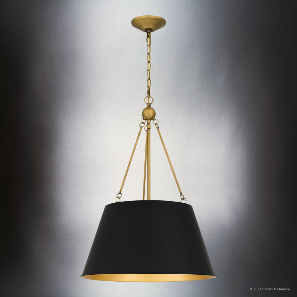 Farmhouse Matte Black Large Pendant Light