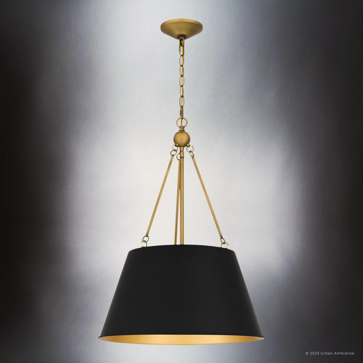 Farmhouse Matte Black Large Pendant Light