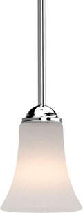 Polished Nickel Bell Glass Mini Pendant