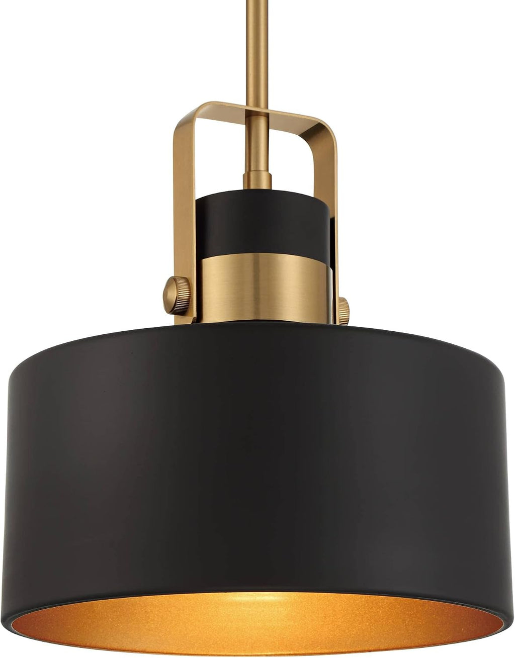 Courtney Black Gold Drum Mini Pendant Light