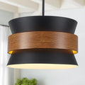 Black Farmhouse 5-Light Round Chandelier