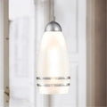 Brushed Nickel Frosted Glass Mini Pendant
