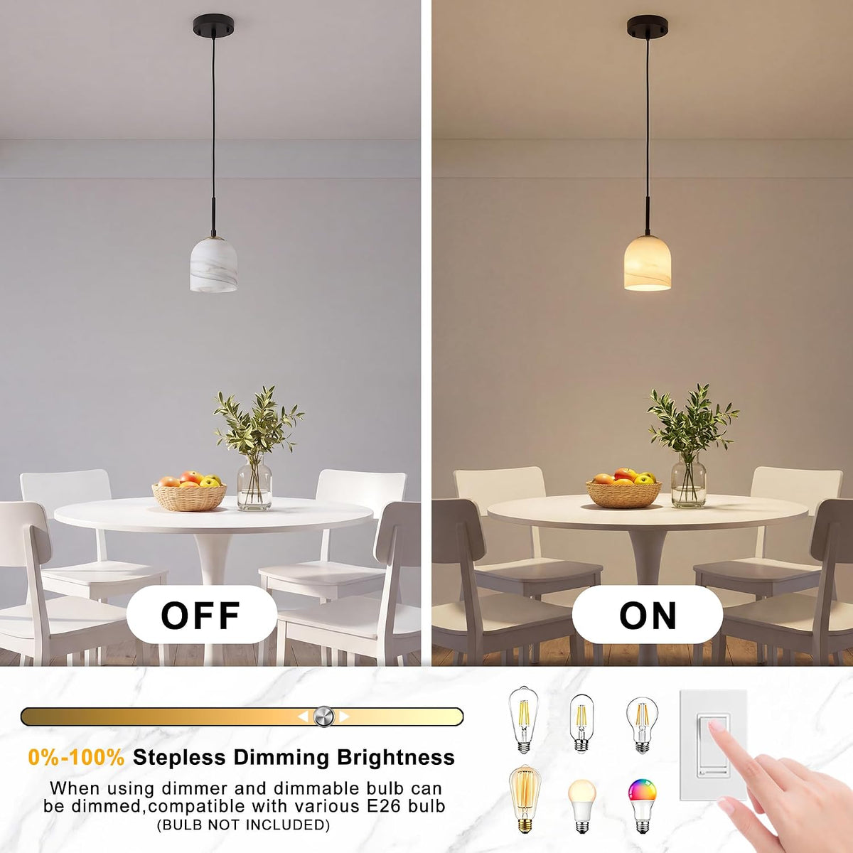 Colorful Swirl Milk Glass Mini Black Pendant Light