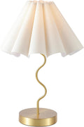 Pleated Linen Shade Modern Bedside Table Lamp