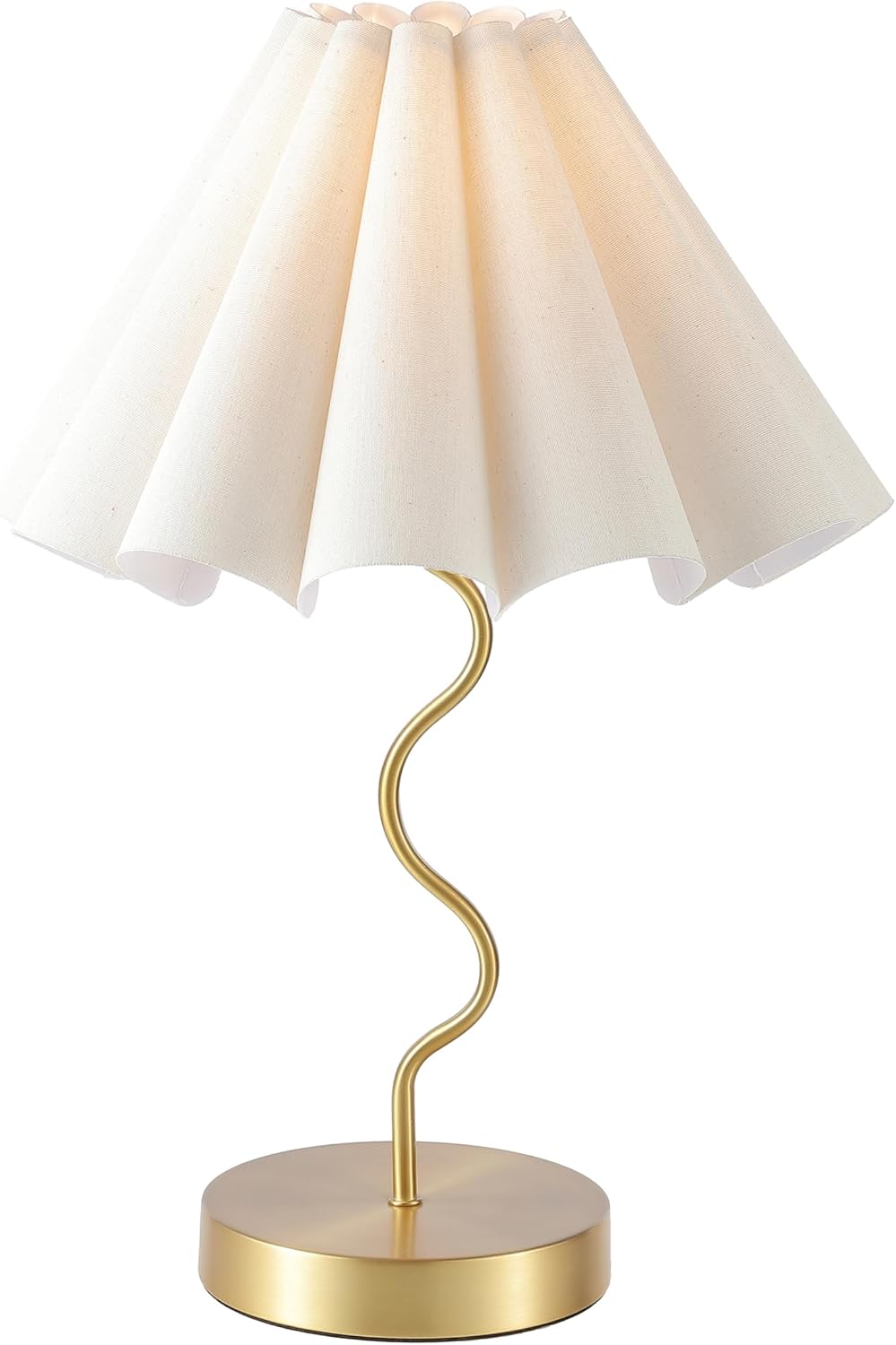 Pleated Linen Shade Modern Bedside Table Lamp